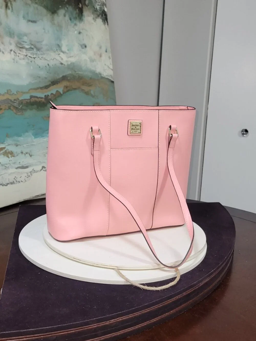 Dooney & Bourke Lexinton Shopper Pink Saffiano Leather  [Item #HL12]